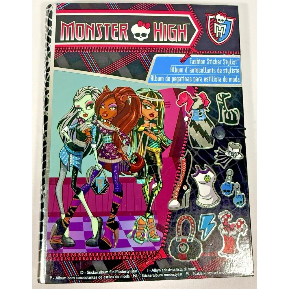 Monster High Activity Book Lot Kids Multicolor Sticker Stylist Neon Coloring